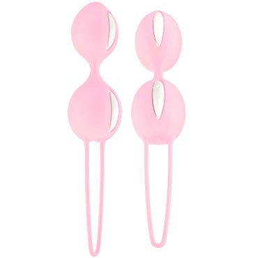 Fun Factory Smartballs Duo, розово-белые
