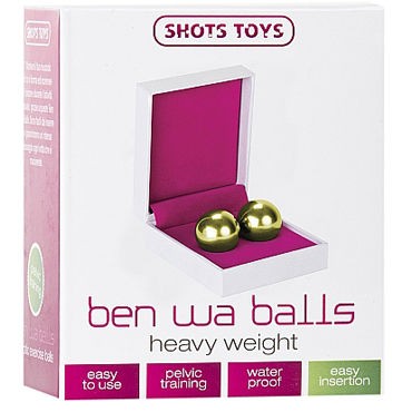 Shots Toys Ben Wa Balls Heavy Weight, золотые