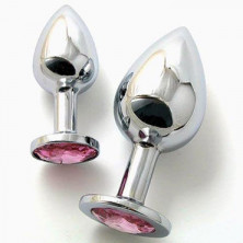 Butt Plug Silver Small, розовый