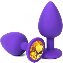 Vandersex Анальная пробка из силикона L, фиолетовый/оранжевый