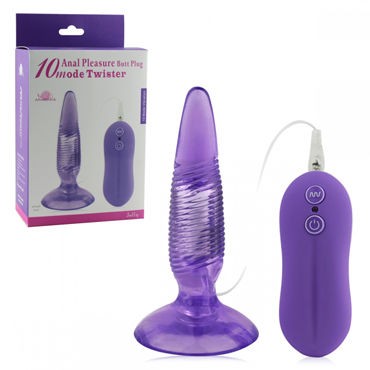 Howells Aphrodisia Anal Pleasure Butt Plug Twister, фиолетовый