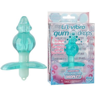 Doc Johnson Lil Vibro Gumdrops Droplet, голубая
