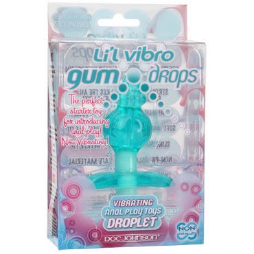 Doc Johnson Lil Vibro Gumdrops Droplet, голубая