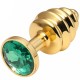 CanWin Ребристая анальная пробка, золотой/темно-зеленый