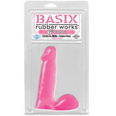Pipedream Basix Rubber Works 15 см розовый