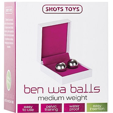 Shots Toys Ben Wa Balls Medium Weight, серебристые