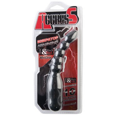 Toyfa Black&Red Вибратор анальный, черный