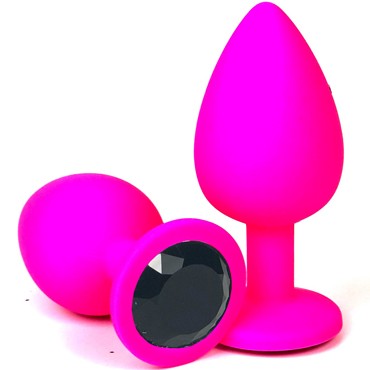 Vandersex Анальная пробка из силикона L, розовый/черный