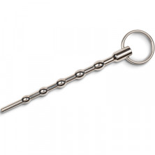 Пикантные штучки Расширитель уретры с кольцом Шарики, серебристый