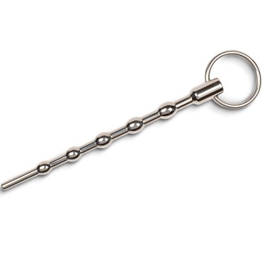 Пикантные штучки Расширитель уретры с кольцом Шарики, серебристый