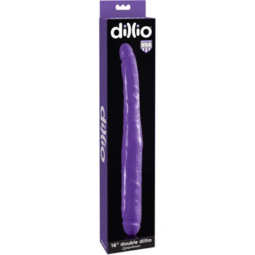 Pipedream Dillio 16" Double Dillio, фиолетовый