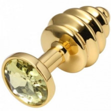 CanWin Ребристая анальная пробка, золотой/желтый