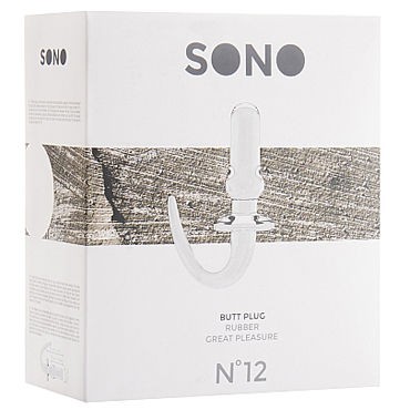 Shots Toys Sono Butt Plug №12, прозрачная