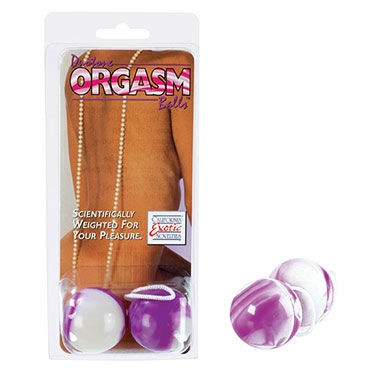 California Exotic Duotone Orgasm Balls, фиолетово-белые