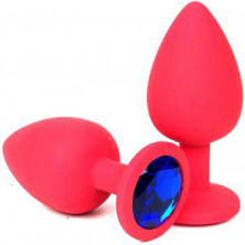 Vandersex Анальная пробка из силикона L, красный/синий