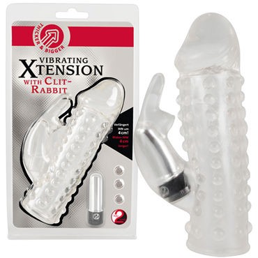 You2Toys Vibrating Xtension with Clit-Rabbit, прозрачная