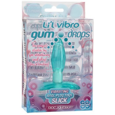 Doc Johnson Lil Vibro Gumdrops Slick, голубая