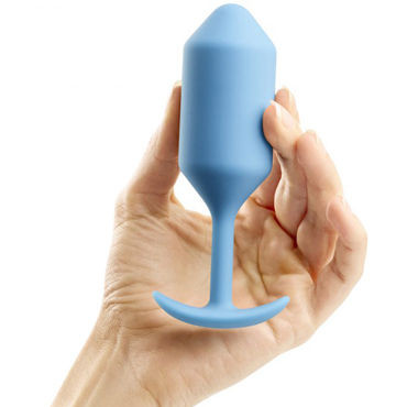 B-Vibe Snug Plug 3, голубая