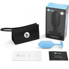 B-Vibe Snug Plug 3, голубая
