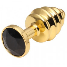 CanWin Ребристая анальная пробка, золотой/черный