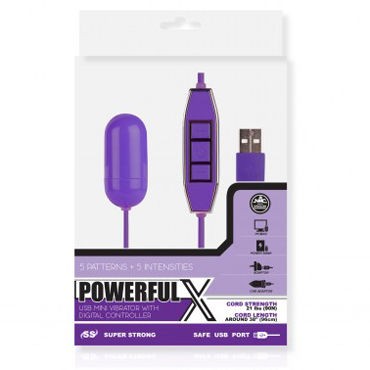 NMC Powerful X USB Mini Vibrator, фиолетовое