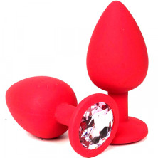 Vandersex Анальная пробка из силикона L, красный/ярко-розовый