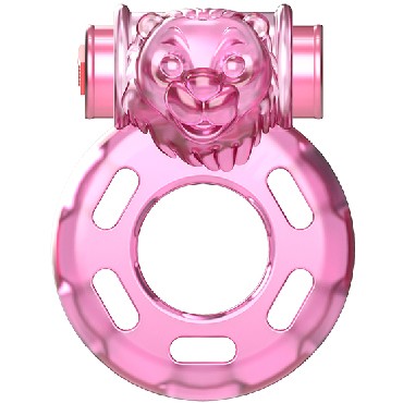 Baile Vibrator & Condom Pink Bear, розовое