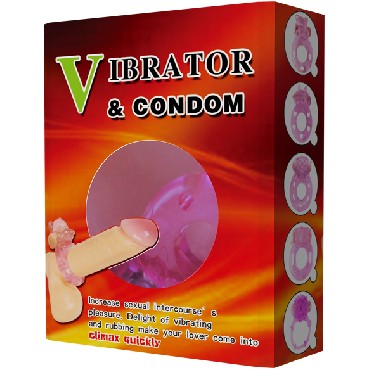 Baile Vibrator & Condom Pink Bear, розовое