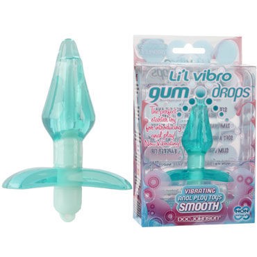 Doc Johnson Lil Vibro Gumdrops Smooth, голубая