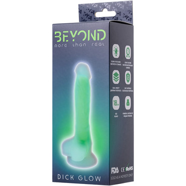 Toyfa Beyond Dick Glow, прозрачно-зеленый