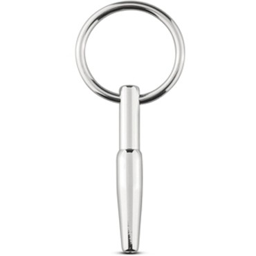 Sinner Hollow Metal Penis Plug, серебристый