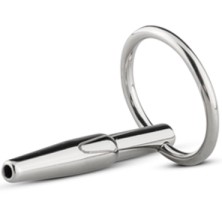 Sinner Hollow Metal Penis Plug, серебристый