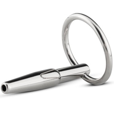 Sinner Hollow Metal Penis Plug, серебристый