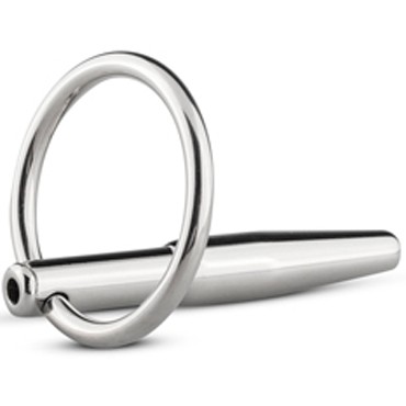 Sinner Hollow Metal Penis Plug, серебристый