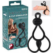 You2Toys Ball/Cock Ring & Clitoris Stimulator, черное